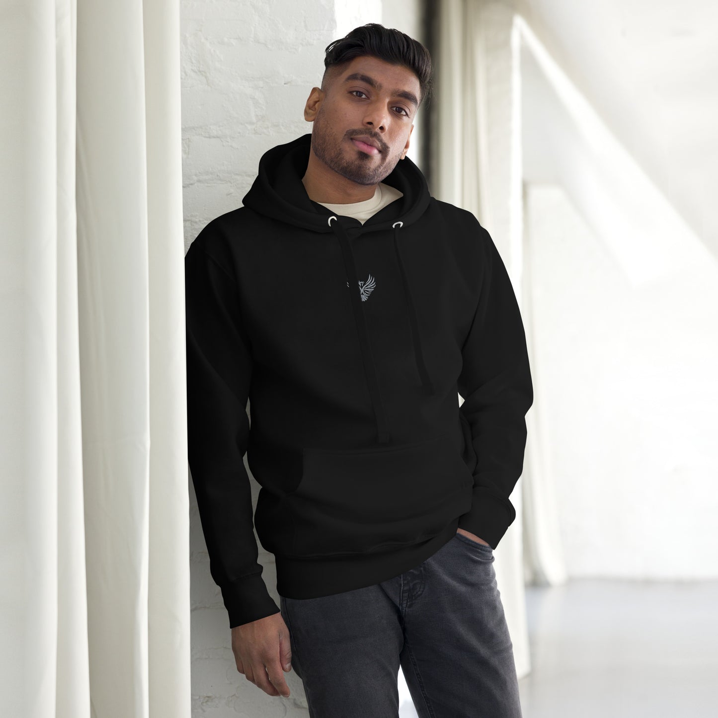 SINCE COLLECTION GREY BRAND EMBROIDERY HOODIE COLOR UNISEX