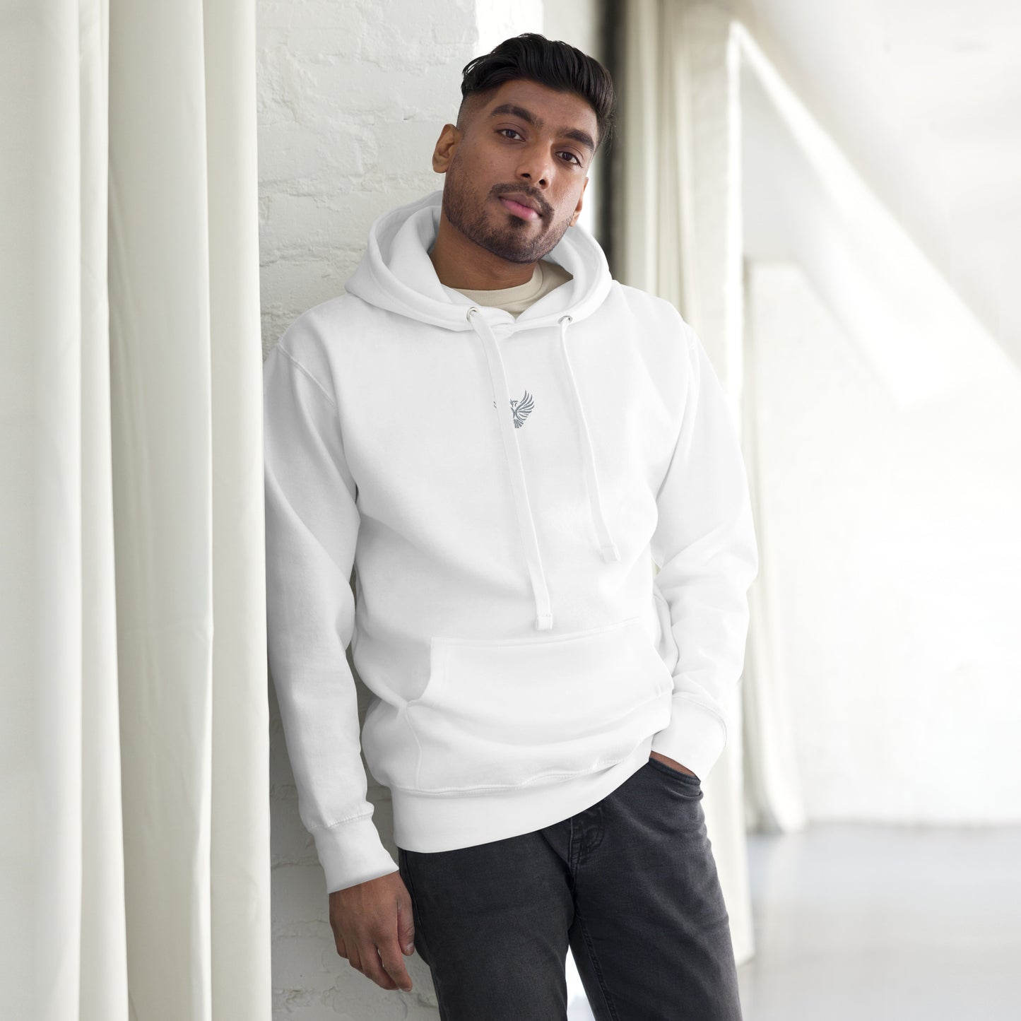 SINCE COLLECTION GREY BRAND EMBROIDERY HOODIE COLOR UNISEX