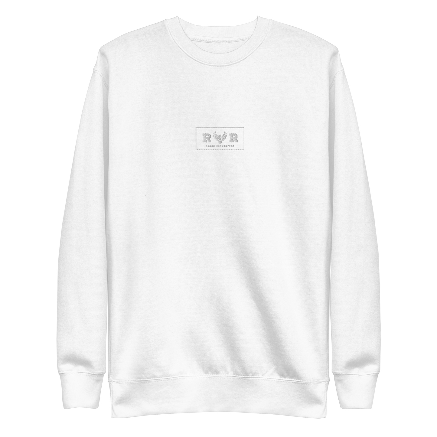 SINCE COLLECTION WHITE BRAND EMBROIDERY SWEATER COLOR UNISEX