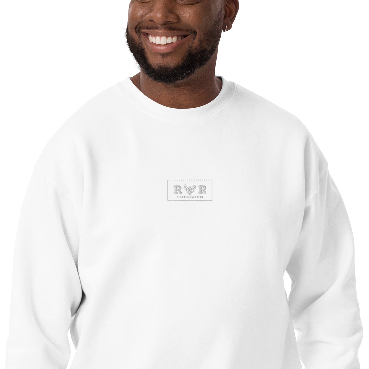 SINCE COLLECTION WHITE BRAND EMBROIDERY SWEATER COLOR UNISEX